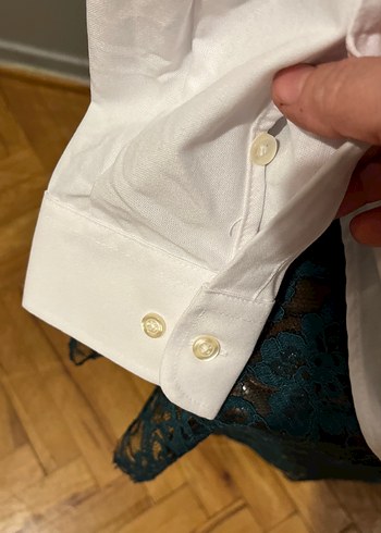 Erkek Beyaz Pamuklu Uzun Kollu Gömlek - Görsel 5