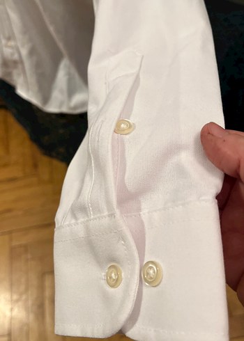 Erkek Beyaz Pamuklu Uzun Kollu Gömlek - Görsel 4