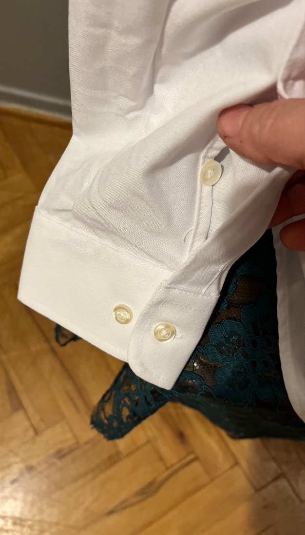 Erkek Beyaz Pamuklu Uzun Kollu Gömlek - Görsel 5