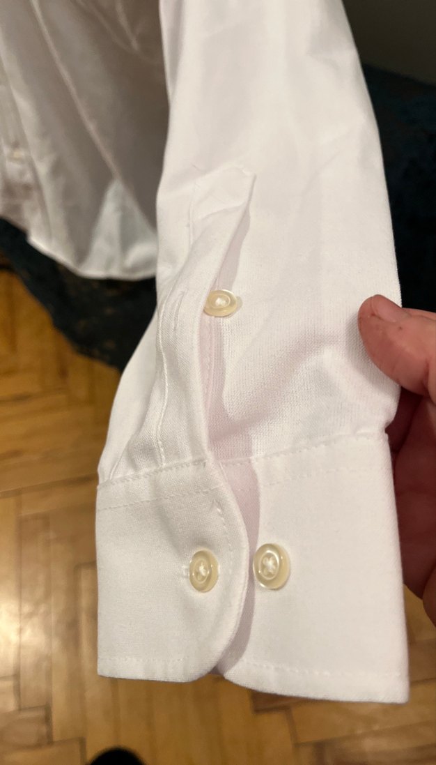 Erkek Beyaz Pamuklu Uzun Kollu Gömlek - Görsel 4