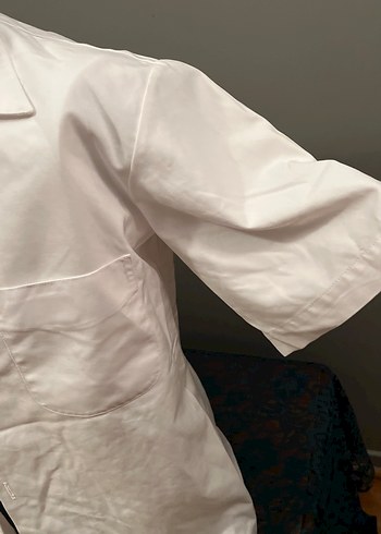 Şef Gümleği Düğmeli Kısa Kollu Keten Erkek Gömlek - Görsel 3