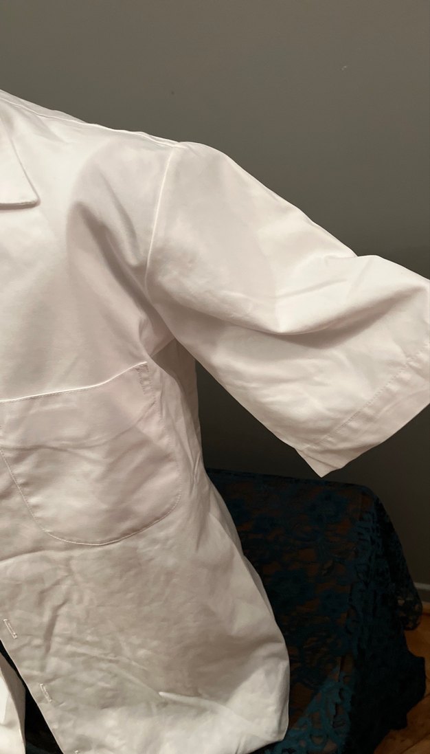 Şef Gümleği Düğmeli Kısa Kollu Keten Erkek Gömlek - Görsel 3