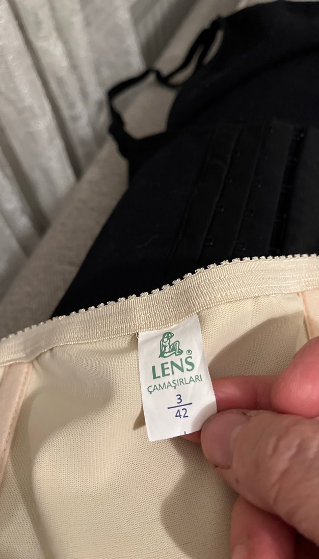 Bej Parlak Hemşire Korsesi Midi Boy - Görsel 5