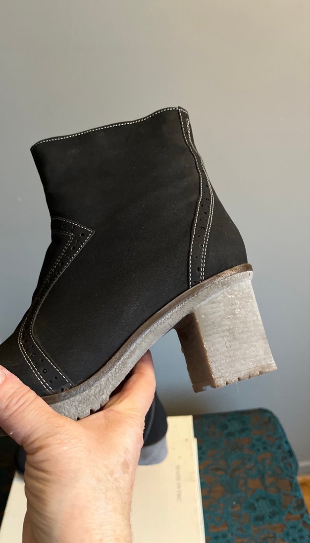 Gri Süet Kadın Topuklu Bot - Görsel 4