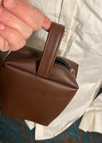 EklipsmMarkamKahverengi Erkek  bakım El Çantası - Görsel 8