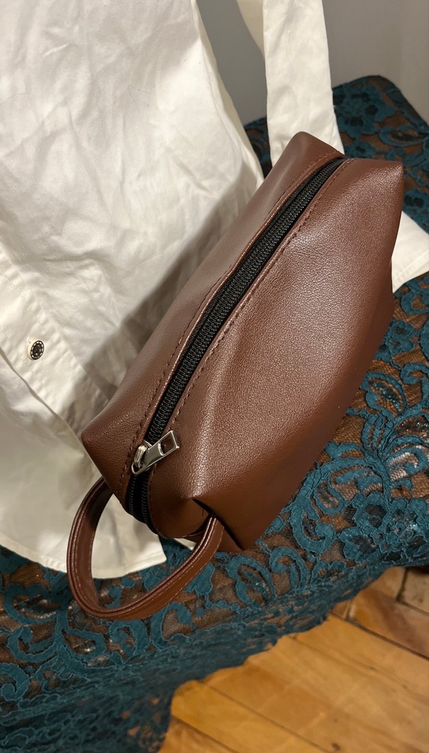 EklipsmMarkamKahverengi Erkek  bakım El Çantası - Görsel 2