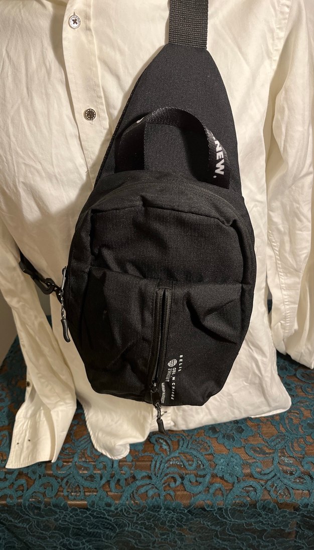 LCWaıkıkı /Fermuarlı Siyah Streetwear Erkek Çapraz Çanta - Görsel 2