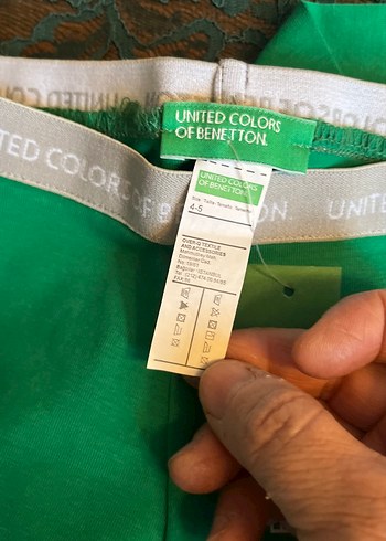 Kemerli Parlak Yeşil Kız Taytı - Görsel 5