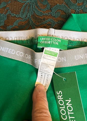 Kemerli Parlak Yeşil Kız Taytı - Görsel 6