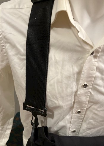 Kemerli Siyah Erkek Omuz Çantası - Görsel 3