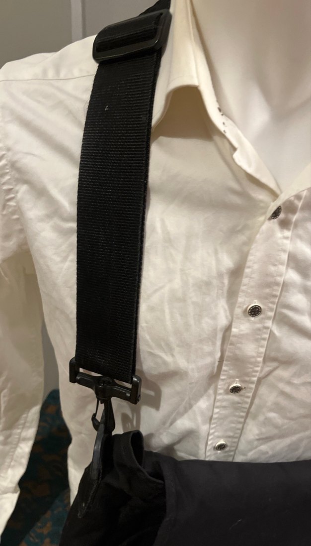 Kemerli Siyah Erkek Omuz Çantası - Görsel 3