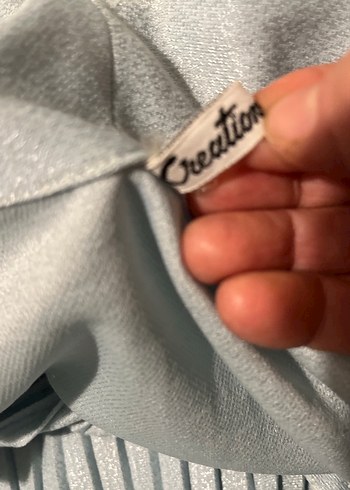 1980 lerden Pliseli  Uçuk Mavi  Midi Elbise - Görsel 15