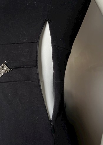 Adil Işık / Kemer Detaylı Siyah Mini Elbise - Görsel 6