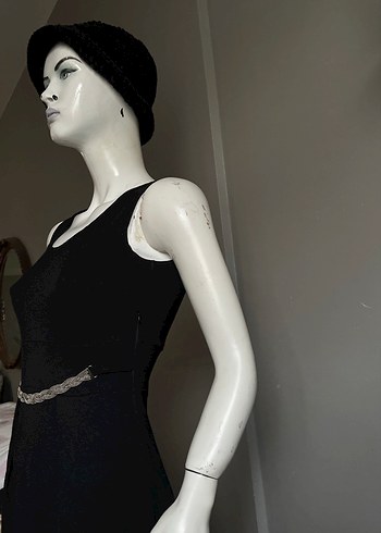 Adil Işık / Kemer Detaylı Siyah Mini Elbise - Görsel 5