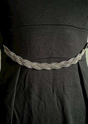 Adil Işık / Kemer Detaylı Siyah Mini Elbise - Görsel 4