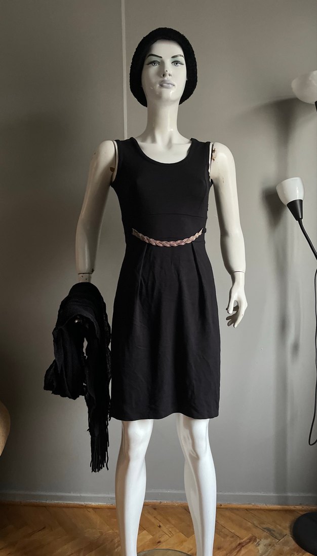 Adil Işık / Kemer Detaylı Siyah Mini Elbise - Görsel 2