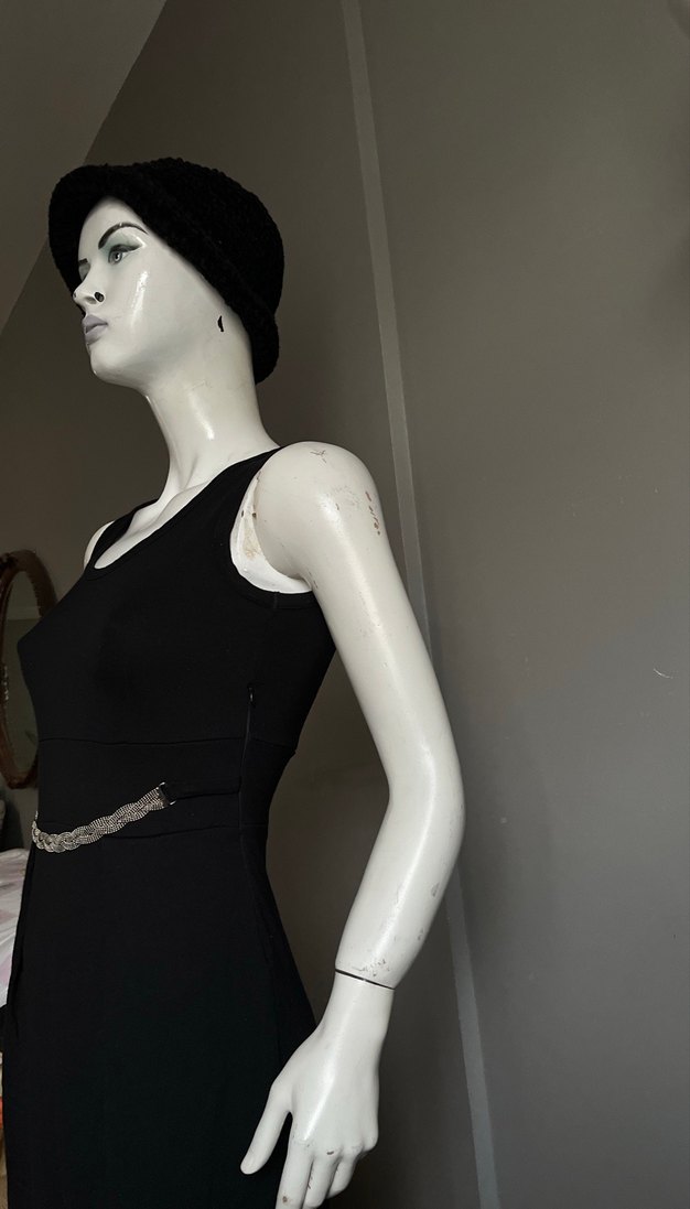 Adil Işık / Kemer Detaylı Siyah Mini Elbise - Görsel 5