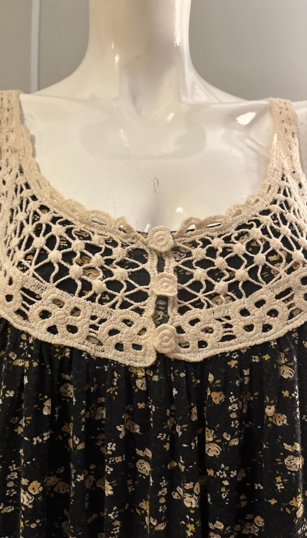 Dantel Detaylı Siyah Bohem Mini Elbise - Görsel 4