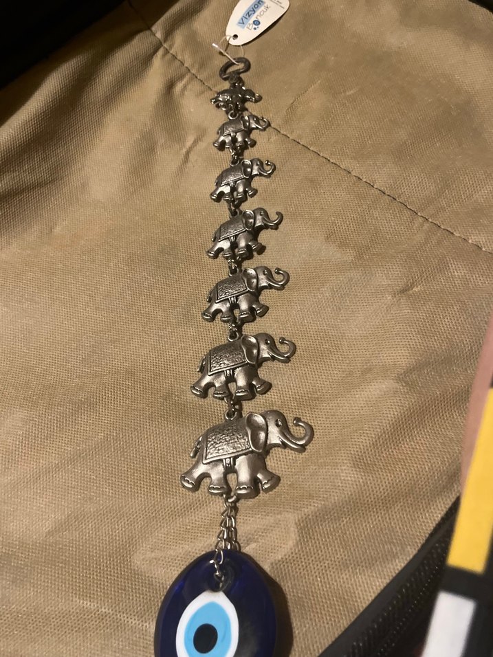 Bohem Fil Figürlü Zincir Detaylı nazarlık - Görsel 2