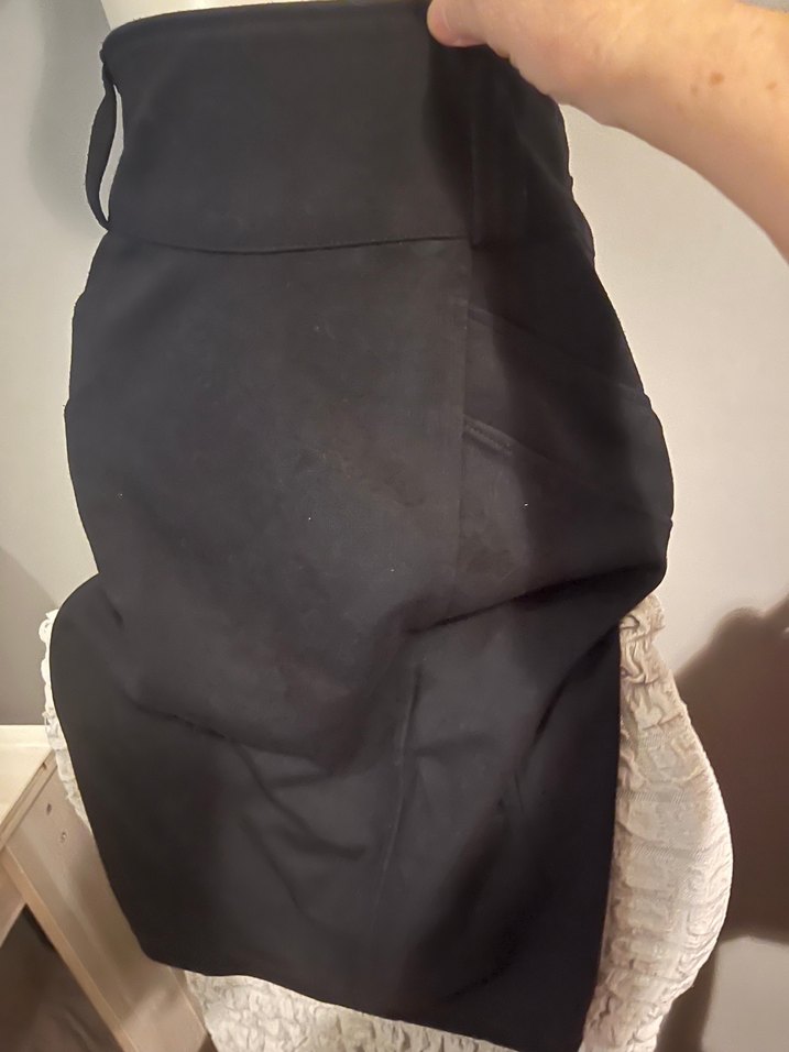 Drapeli Siyah Midi Etek - Görsel 2