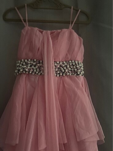 Pembe kısa Abiye - Görsel 2