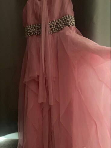 Pembe kısa Abiye - Görsel 5