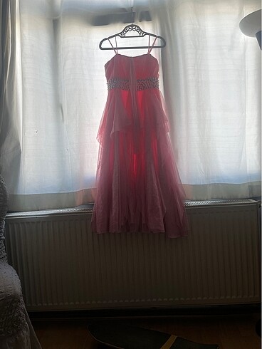 Pembe kısa Abiye - Görsel 9