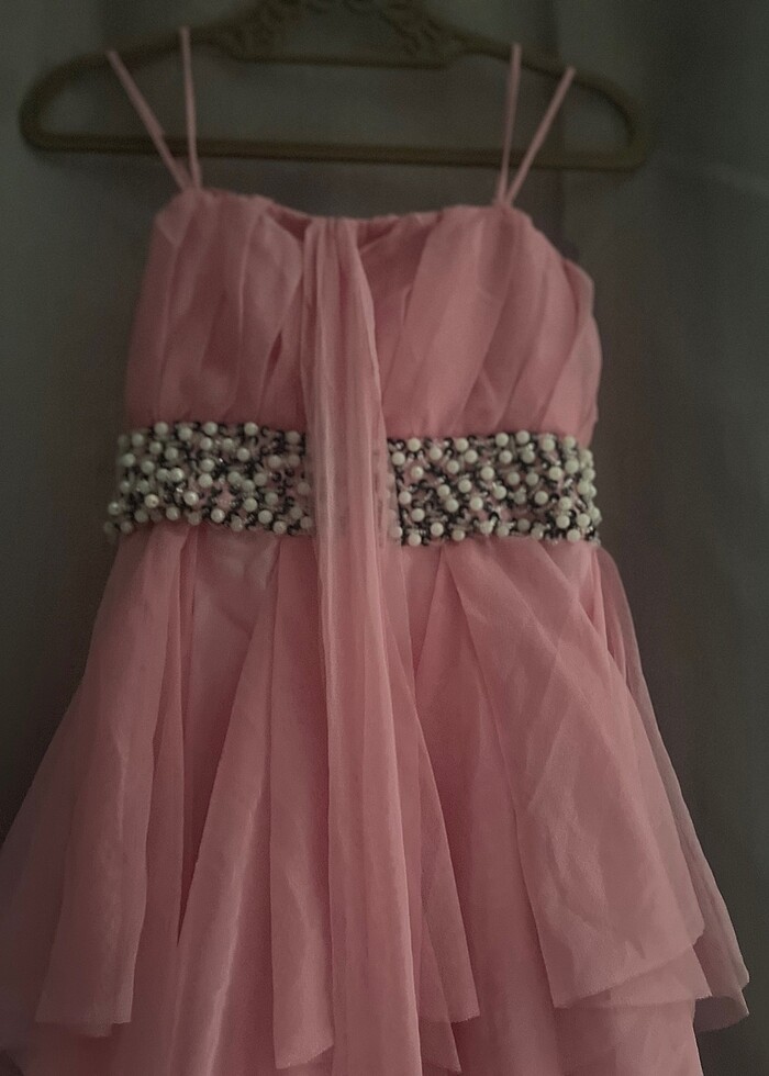 Pembe kısa Abiye - Görsel 2