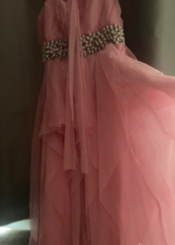 Pembe kısa Abiye - Görsel 5