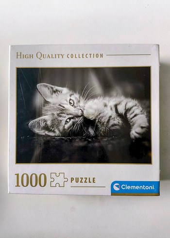 Clementoni 1000 Parça Gri Kedi Puzzle