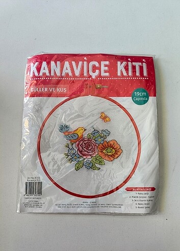 Kanaviçe Kiti 19 cm çapında
