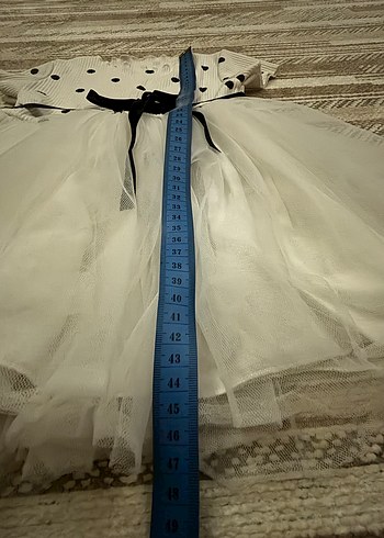 Kız Çocuk Beyaz Puantiyeli Fırfırlı Elbise - Görsel 2