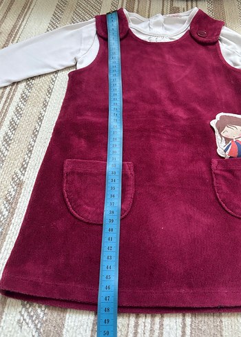 Bordo Kız Çocuk Triko Elbise - Görsel 3