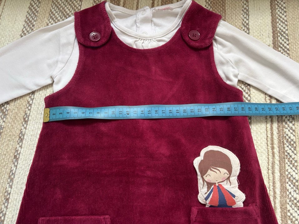 Bordo Kız Çocuk Triko Elbise - Görsel 4