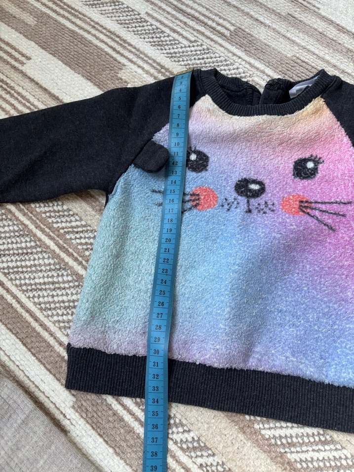 Gri Bağlamalı Desenli Uzun Kollu Örgü Bebek Kız Takımı - Görsel 2