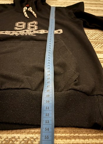 Siyah Kapüşonlu Baskılı Erkek Çocuk Sweatshirt - Görsel 2