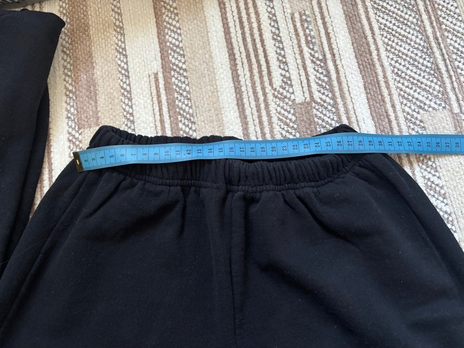 Siyah Kapüşonlu Los Angeles Baskılı Sweatshirt eşofman takımı - Görsel 5