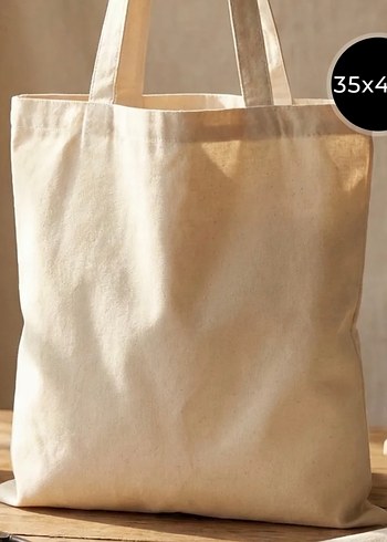 Trendyol & Milla Minimal Ekru Bez Tote Canta