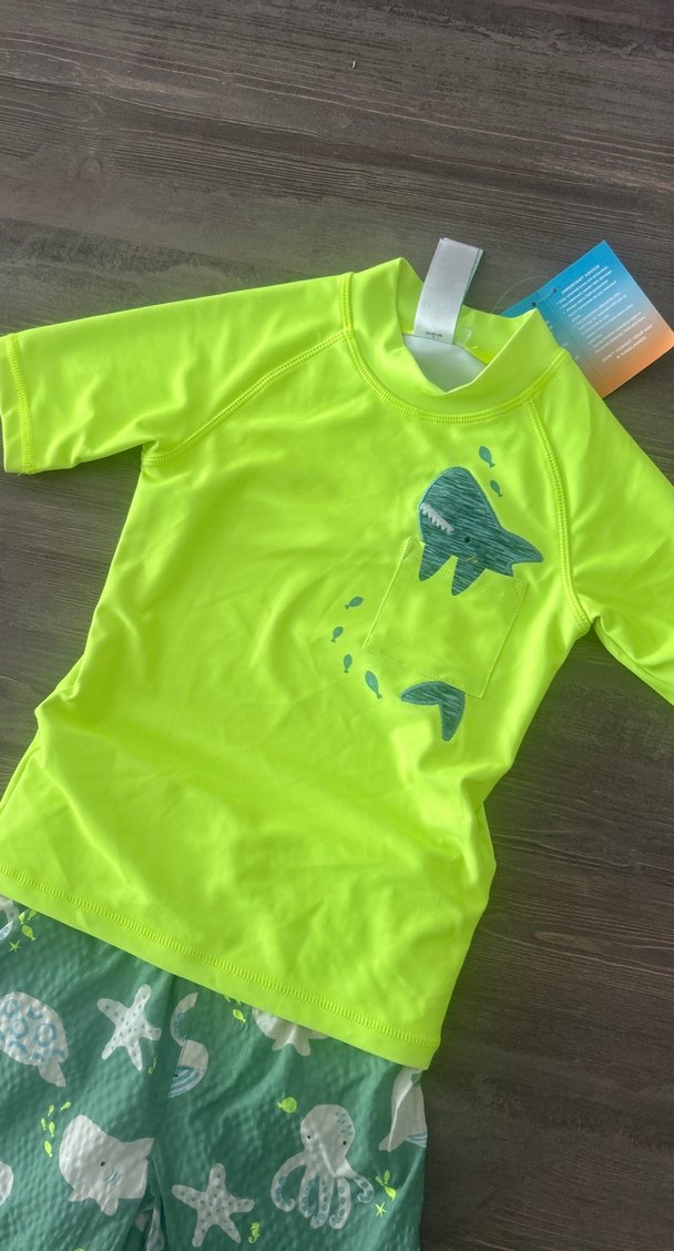 Erkek Çocuk Renkli Baskılı Kısa Kollu Mayo Takımı - Görsel 2