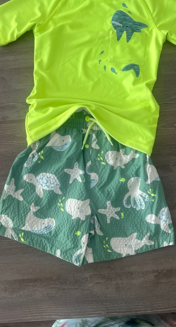 Erkek Çocuk Renkli Baskılı Kısa Kollu Mayo Takımı - Görsel 3