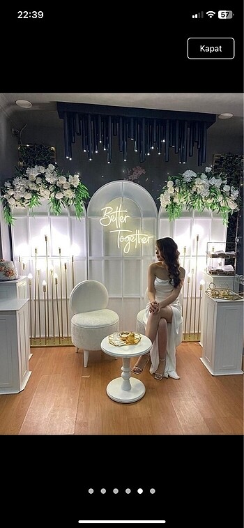 38 Beden beyaz Renk Alfabeta beyaz söz nişan nikah elbisesi