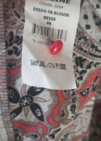 Bohem Desenli Düğmeli Uzun Kollu Kadın Gömlek - Görsel 7