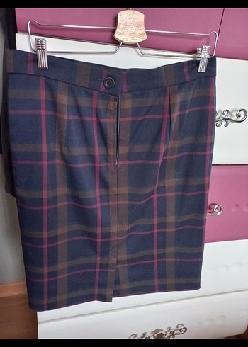 Ekoseli Midi Eteği - Görsel 2