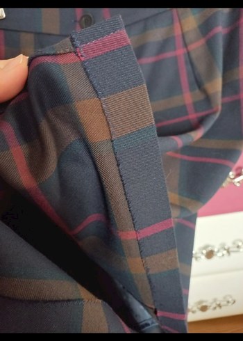 Ekoseli Midi Eteği - Görsel 4