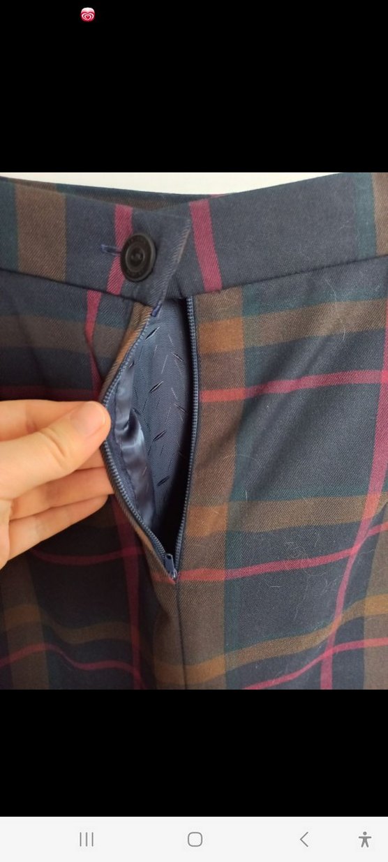 Ekoseli Midi Eteği - Görsel 3