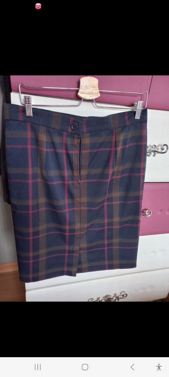 Ekoseli Midi Eteği - Görsel 2