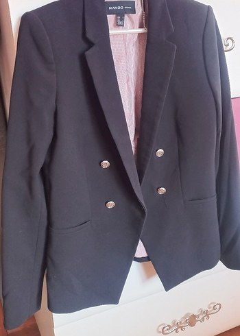 Mango Siyah Düğmeli Kadın Blazer Ceket - Görsel 2