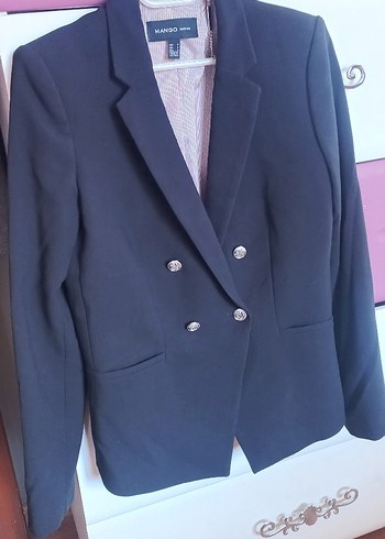 Mango Siyah Düğmeli Kadın Blazer Ceket - Görsel 3