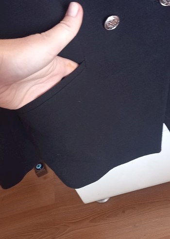 Mango Siyah Düğmeli Kadın Blazer Ceket - Görsel 4