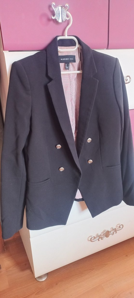 Mango Siyah Düğmeli Kadın Blazer Ceket - Görsel 2